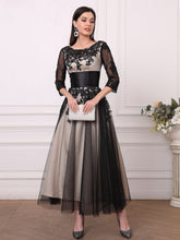 Load image into Gallery viewer, Lace Embroidery Mesh Stitching Gown Dress
