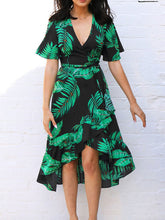 Load image into Gallery viewer, Vestido Elegância sexy com estampa Floral com decote em V
