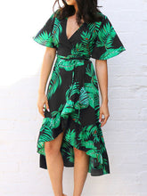 Load image into Gallery viewer, Vestido Elegância sexy com estampa Floral com decote em V
