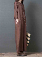 Load image into Gallery viewer, Long plain linen jumpsuit
