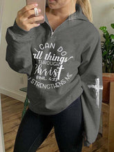 Load image into Gallery viewer, Eu posso fazer todas as coisas em Cristo, Phil. 4:13 Quem Me Fortalece Imprimir Zip Top
