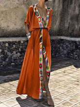 Load image into Gallery viewer, Vestido longo feminino sexy com fenda em V
