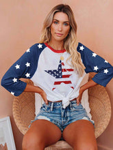 Load image into Gallery viewer, Women's American Flag Star Print Top
