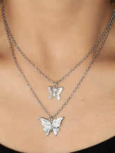 Load image into Gallery viewer, Double butterfly necklace for women
