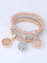 Load image into Gallery viewer, Pingente de diamante simples árvore da vida moda com várias camadas pulseira de trecho de milho para mulheres
