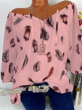 Load image into Gallery viewer, Sleeveless shirt top with feather print
