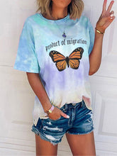 Load image into Gallery viewer, Roduct Of Migration camiseta con estampado de mariposas
