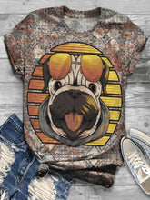 Load image into Gallery viewer, Camiseta de manga corta con estampado animal multicolor
