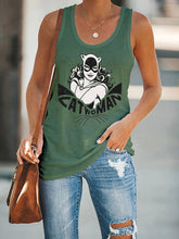 Load image into Gallery viewer, Colete sem mangas estampado feminino-gato
