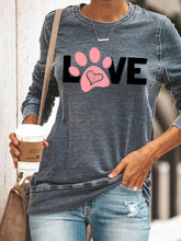Load image into Gallery viewer, Suéter feminino de manga comprida Pink Paw LOVE
