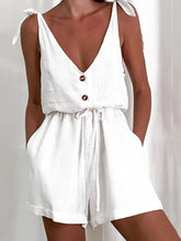 Load image into Gallery viewer, Buttoned jumpsuit with straps

