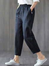 Load image into Gallery viewer, Calça Plus Size Feminina de Linho e Algodão
