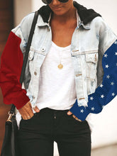 Load image into Gallery viewer, Jaqueta Jeans com Capuz Contraste Maxed Out Cozy

