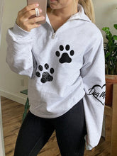 Load image into Gallery viewer, Top de zíper com estampa de pata de mamãe Love Dog Feminino
