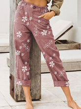 Load image into Gallery viewer, Printed linen and cotton trousers for women
