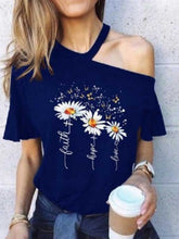 Load image into Gallery viewer, Daisy Butterfly - Women's Off Shoulder T-Shirt

