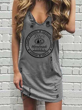 Load image into Gallery viewer, Tito's Handmade Austin Texas 6 Times Distilled Vodka Print Sleeveless Dress
