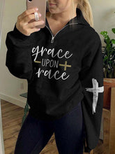 Load image into Gallery viewer, Moletom com zíper feminino Grace Upon Grace
