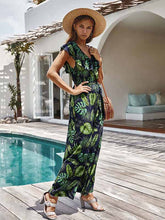 Load image into Gallery viewer, Loose-fit floral print ruffle jumpsuit

