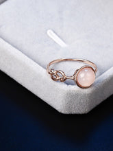 Load image into Gallery viewer, Pink crystal water drop ring
