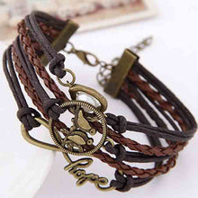 Load image into Gallery viewer, Pulsera trenzada multicapa retro Hope Letters Bird Friendship
