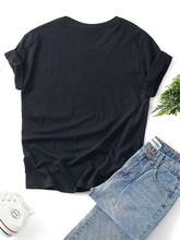 Load image into Gallery viewer, Casual round neck plus size T-shirt
