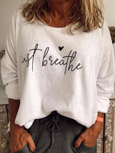 Load image into Gallery viewer, Camiseta de mujer de algodón estampada con cuello redondo
