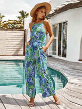 Load image into Gallery viewer, Printed cotton loose jumpsuits
