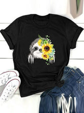 Load image into Gallery viewer, Lazy creative print short sleeve t-shirt for lazy woman
