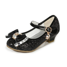 Load image into Gallery viewer, Girl's bow tie sequins shoes
