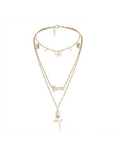 Load image into Gallery viewer, Vintage Rose Butterfly Butterfly Necklace
