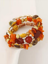Load image into Gallery viewer, Bohemian wind agate shell crushed stone elastic stone multilayer elastic bracelet for women
