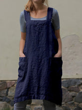 Load image into Gallery viewer, Double-breasted square apron dress
