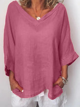 Load image into Gallery viewer, Solid Long Sleeve T-shirts for Women
