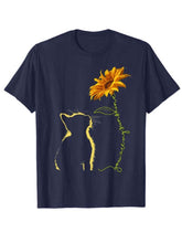 Load image into Gallery viewer, Sunflower cat short sleeve t-shirt
