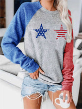 Load image into Gallery viewer, Top feminino estampado com estrela da bandeira americana
