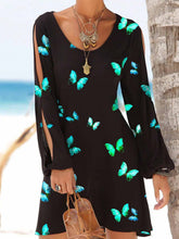 Load image into Gallery viewer, Butterfly print dress
