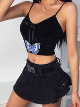 Load image into Gallery viewer, Cobrir com renda em V profundo com estampa de borboleta com estampa de borboleta sexy e sexy
