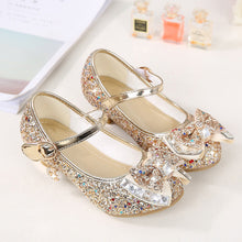 Load image into Gallery viewer, Girl's bow tie sequins shoes
