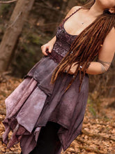 Load image into Gallery viewer, Vestido feminino tribal vintage em patchwork tie-dye
