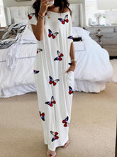 Load image into Gallery viewer, Vestido de mujer con estampado de mariposas de alta elasticidad
