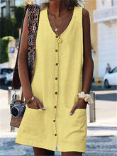 Load image into Gallery viewer, Sleeveless buttoned dress
