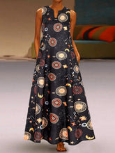 Load image into Gallery viewer, Women's Sleeveless V-Neck Star Print Dress

