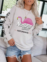 Load image into Gallery viewer, Women's NATURAL LIGHT NATURDAYS DAY DRINKING Flamingo Print Sweatshirt
