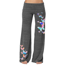 Load image into Gallery viewer, Comfy yoga pants with bell bottom and butterfly print
