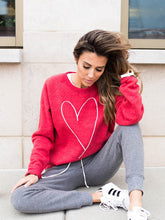 Load image into Gallery viewer, Sudadera con capucha y estampado de corazones
