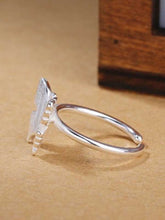 Load image into Gallery viewer, Anillo mariposa de plata cepillada lisa
