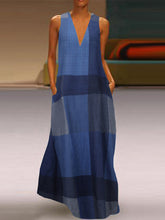 Load image into Gallery viewer, Women's V-Neck Sleeveless Dress
