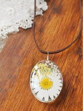 Load image into Gallery viewer, Imortal colar dupla face flor grande da margarida
