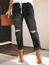 Load image into Gallery viewer, Jeans de bolso desgastados e desgastados
